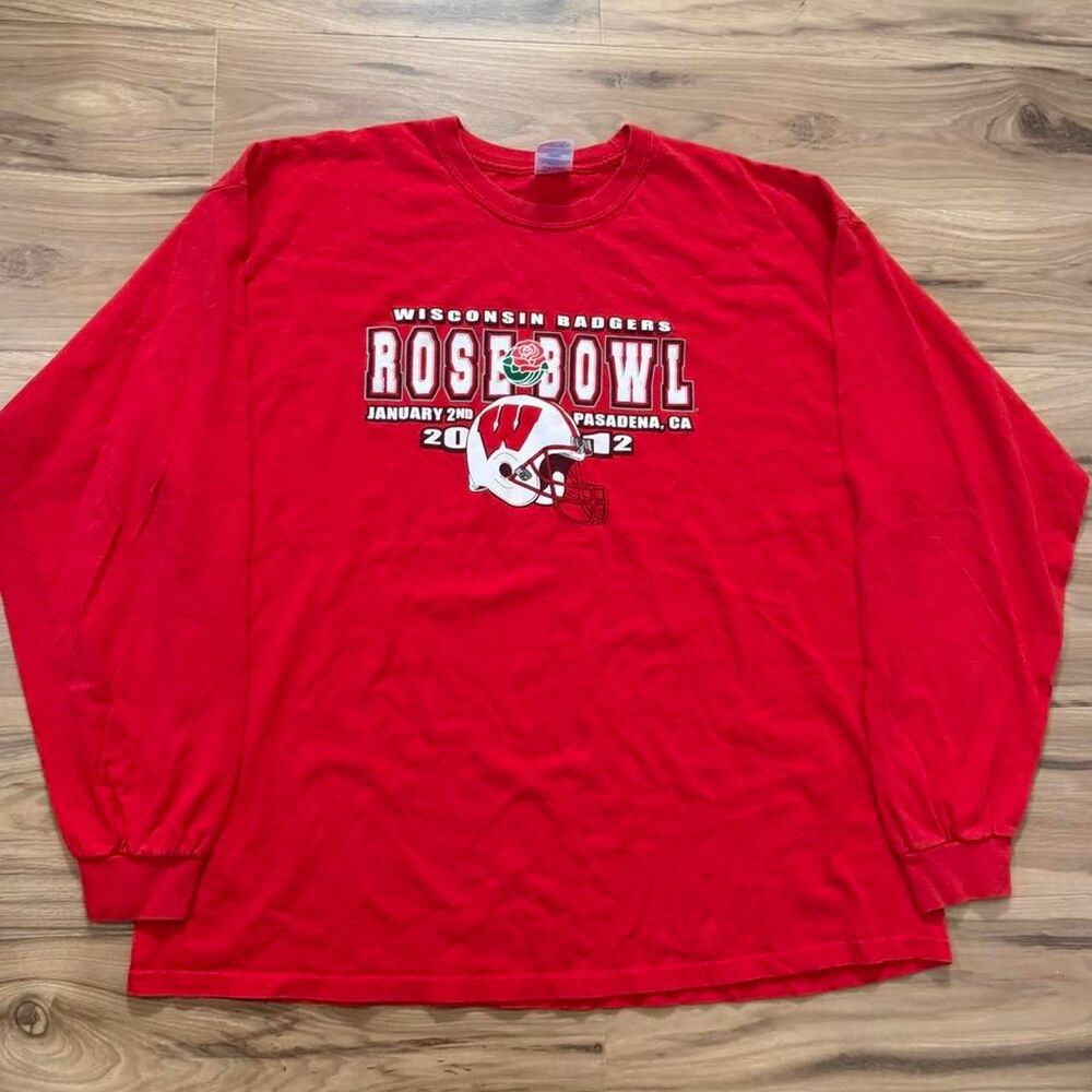 Wisconsin Badgers Rose Bowl 2012 Long Sleeve Shirt graphic college football XXL